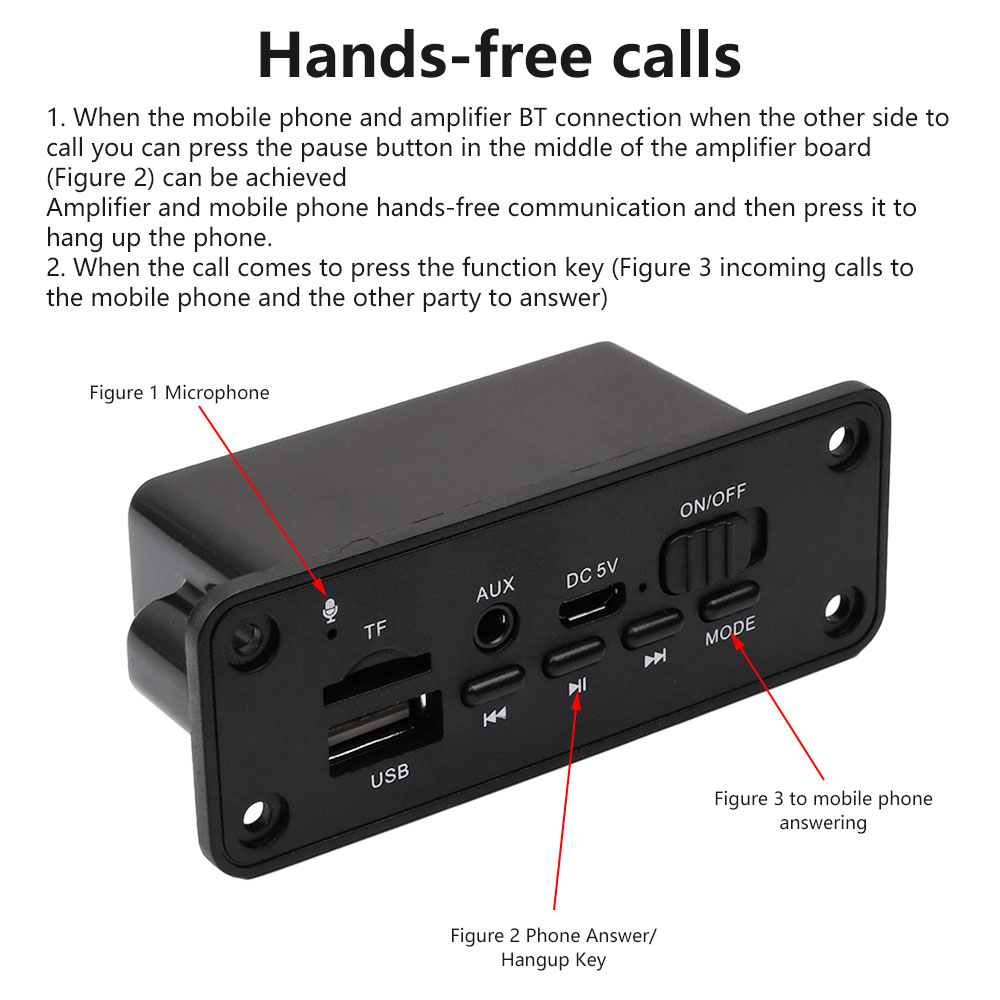 Shockley Bluetooth MP3 giải mã Hội Đồng Quản Trị 5V bluetooth không dây âm thanh từ xa mô-đun Hỗ trợ TF thẻ FM Đài phát thanh cho loa