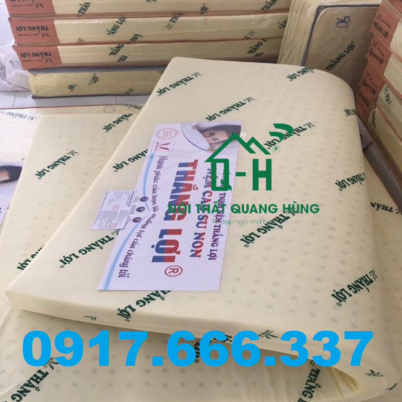 Nệm cao su non thắng lợi 1m8x2m dày 10 phân giá rẻ