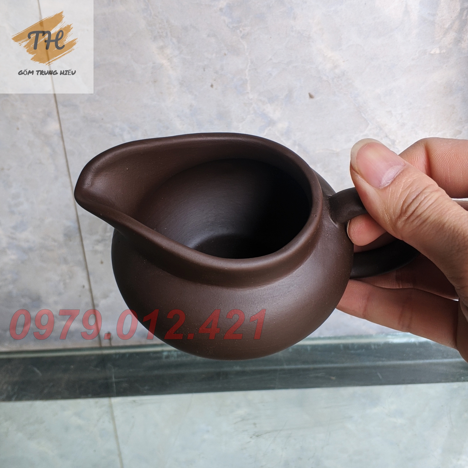 FREESHIP - Cốc tống trà gốm tử sa Bát Tràng