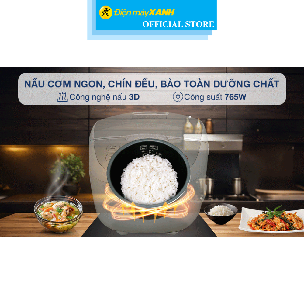 Nồi cơm điện tử Panasonic 1.8 lít SR-CP188NRAM