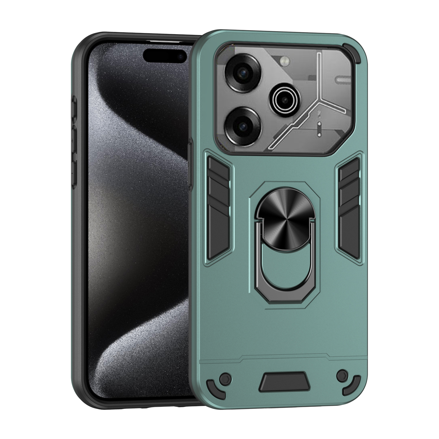 Phone cover For Tecno Pova 6 Pro case Shockproof Armor Stand with Holder Car adsorb Ring case shell For Tecno Pova 6Pro Cases Housing.