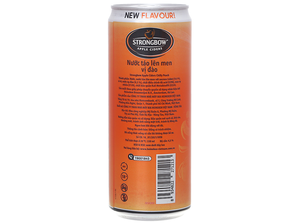 [Siêu thị WinMart] - Lốc 6 lon Strongbow vị đào 330ml
