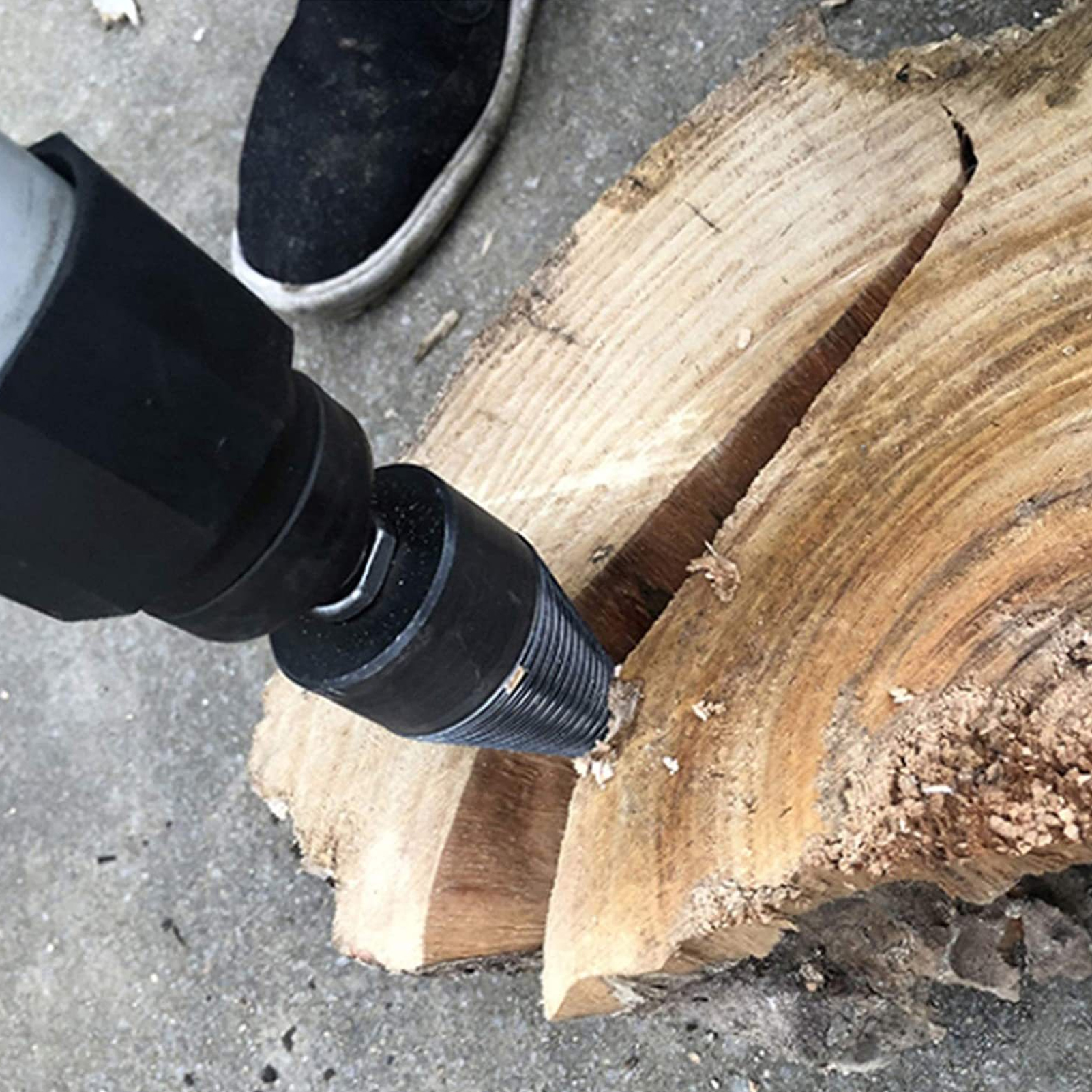 Pointed Wood Drill Bit Log Splitting Drill Bit Efficient Firewood Splitter Drill Bit High Hardness Easy to Use for Home less Than