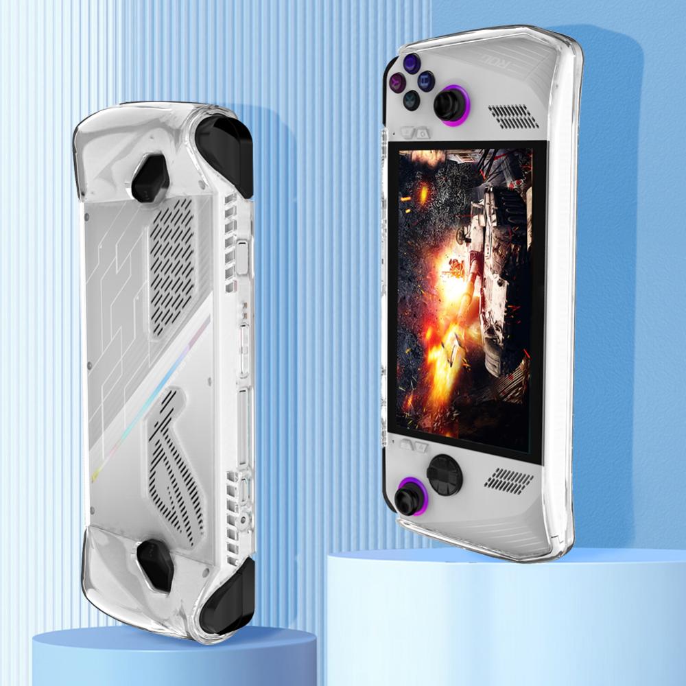 Silicone/TPU Protective Cover with Bracket Game Console Full Cover Shockproof Replacement Accessories for Asus Rog Ally