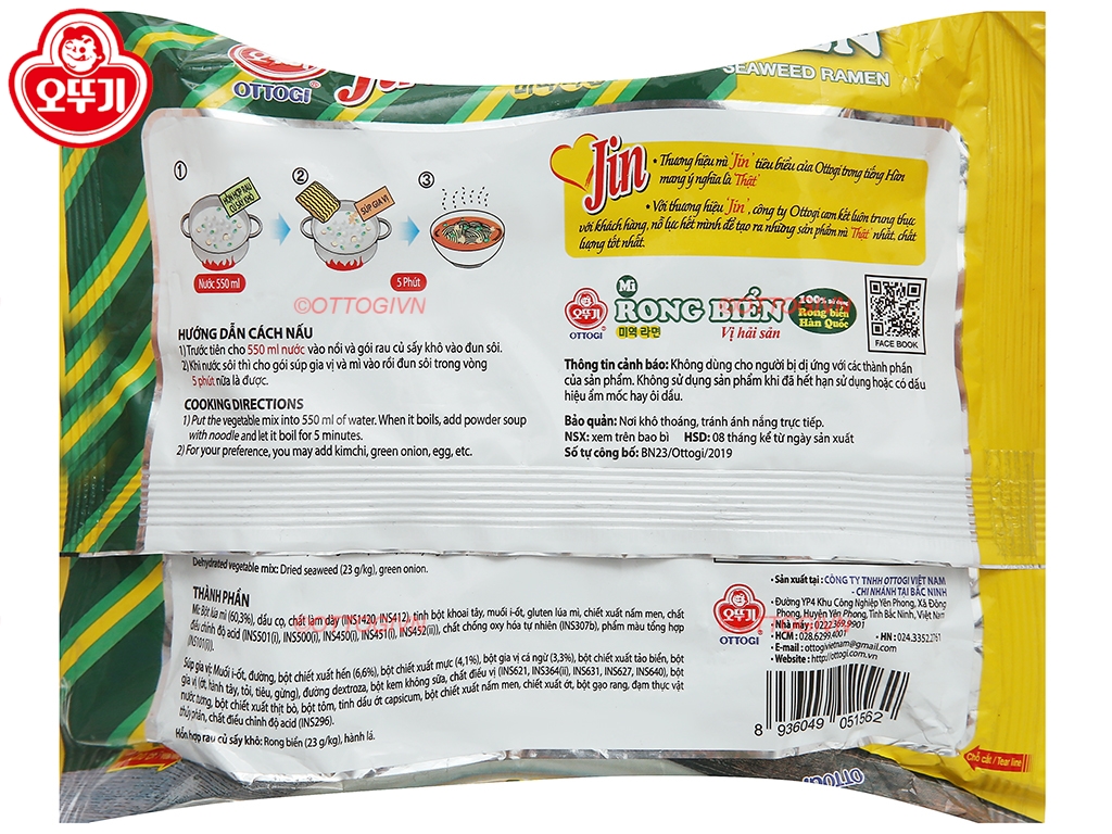 Mì Rong Biển Otoki Gói 120g