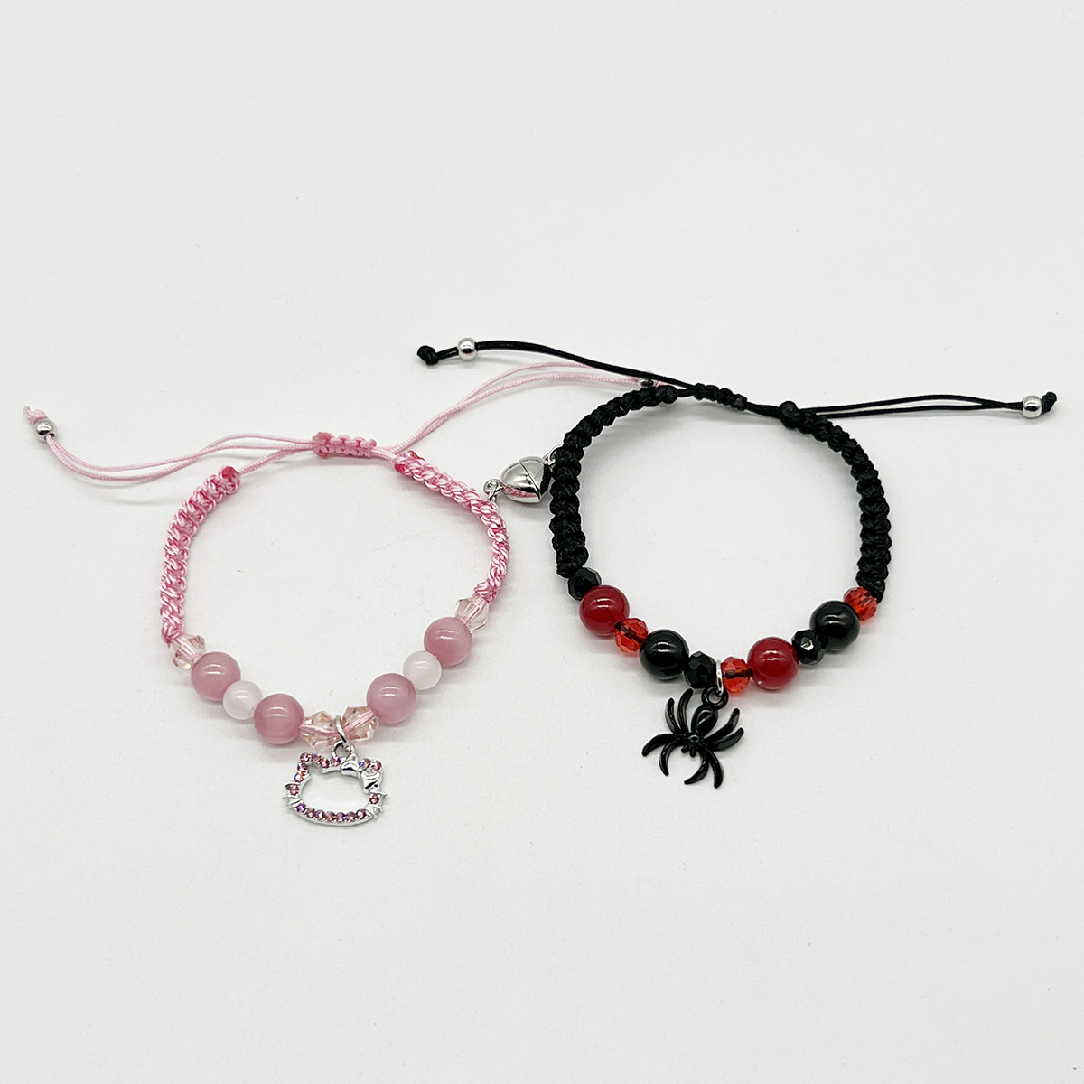 2024 New Bat Spider Friendship Bracelets Best Friend Bff Halloween Christmas Matching Rope Chain Bracelets Couples Family Sister. 