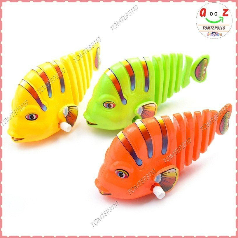 Đồ Chơi Cá Vặn Cót, Cá Vẫy Đuôi Chạy Cót Vui Nhộn Cho Bé