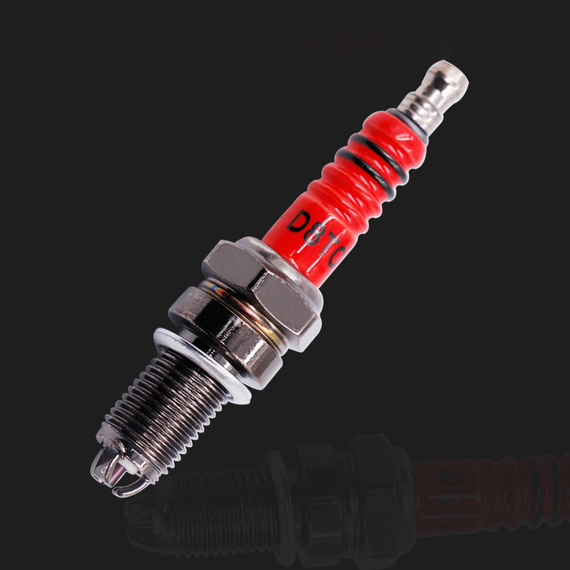 High Performance Three jaw three energy-saving spark plug Motorcycle Iridium 10mm Spark Plug D8TC A7TC For 48CC- 80CC JH70 DY90 Suitable For Most Motorcycles On The Market. 