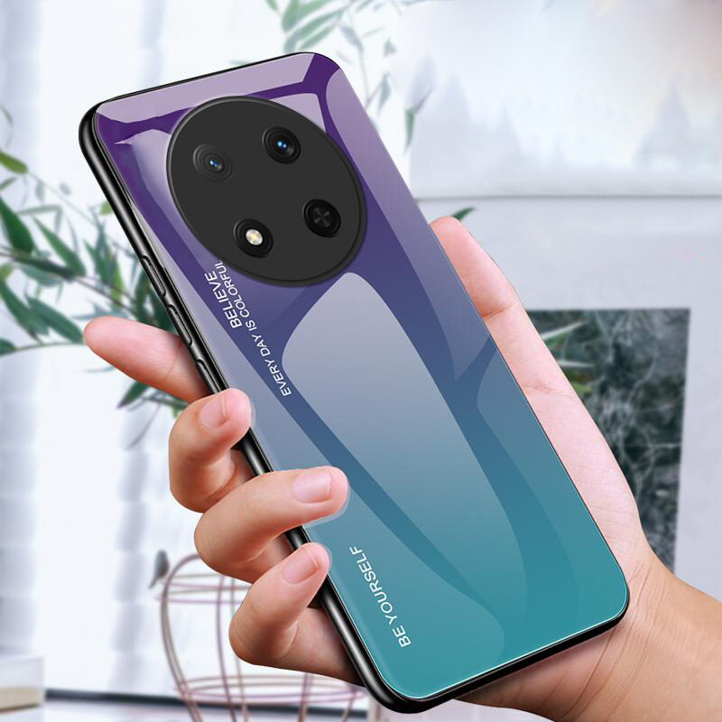 For Honor X9C Case Gradient Mirror Tempered Glass Protector Hard For Honor X9C 5G Back cover Phone Cases. 