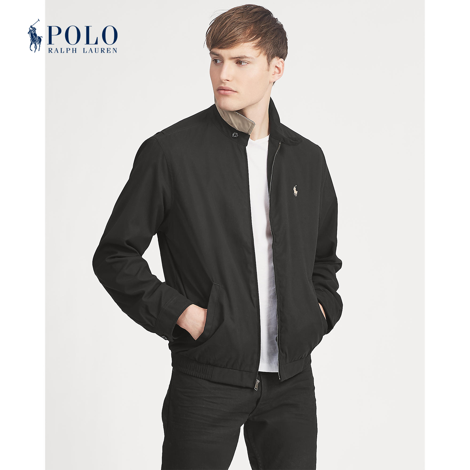 Ralph lauren bi swing windbreaker black sale