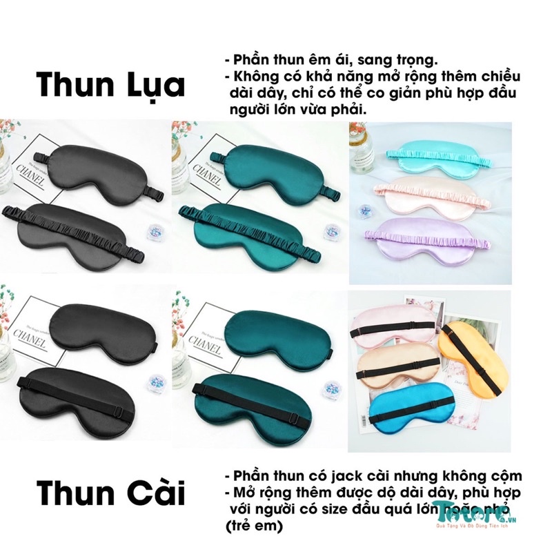 Bịt mắt ngủ Lụa cao cấp hỗ trợ ngủ ngon