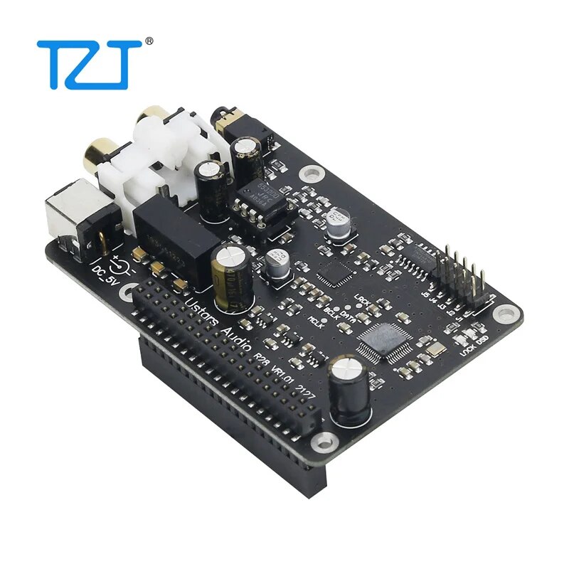 Tzt ustars âm thanh R28 âm thanh kỹ thuật số Bảng Giải mã DAC Board IIS Hifi 384k dsd256 cho Raspberry Pi