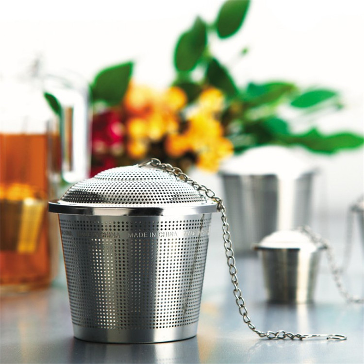 Kitchen Supply - Premium Stainless Steel Tea Ball Strainer Infusers with Micro Perforated Mesh - Steep Loose Leaf Tea, Herbal, Spices & Seasonings - Teapot, Tea & Coffee Cup Mug