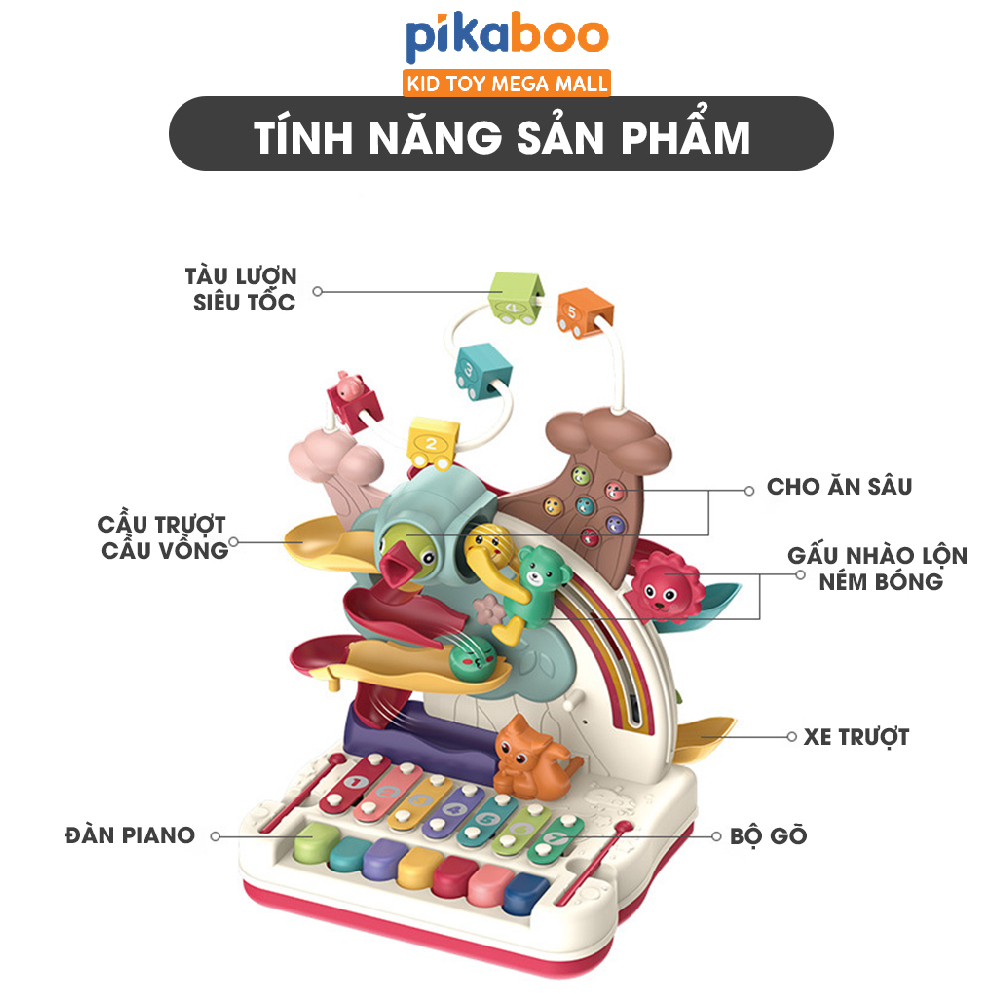 Đồ chơi giáo dục sớm 8 in 1 cao cấp Pikaboo cho bé phát triển toàn diện chất liệu nhựa ABS an toàn cho trẻ nhỏ