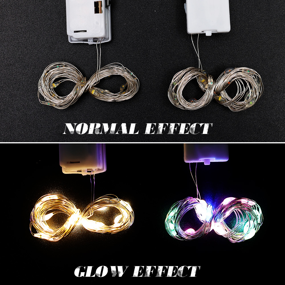 Dây Đèn Thần Tiên Đầy Sao Dây Đồng NHẤP NHÁY 1M/2M/Dây Đèn Led Trong Nhà Chống Nước Chạy Bằng Pin/Đèn Ngủ Trang Trí Cho Giáng Sinh, Năm Mới, Tiệc Tùng, Đám Cưới, Sinh Nhật, Phòng Trẻ Em