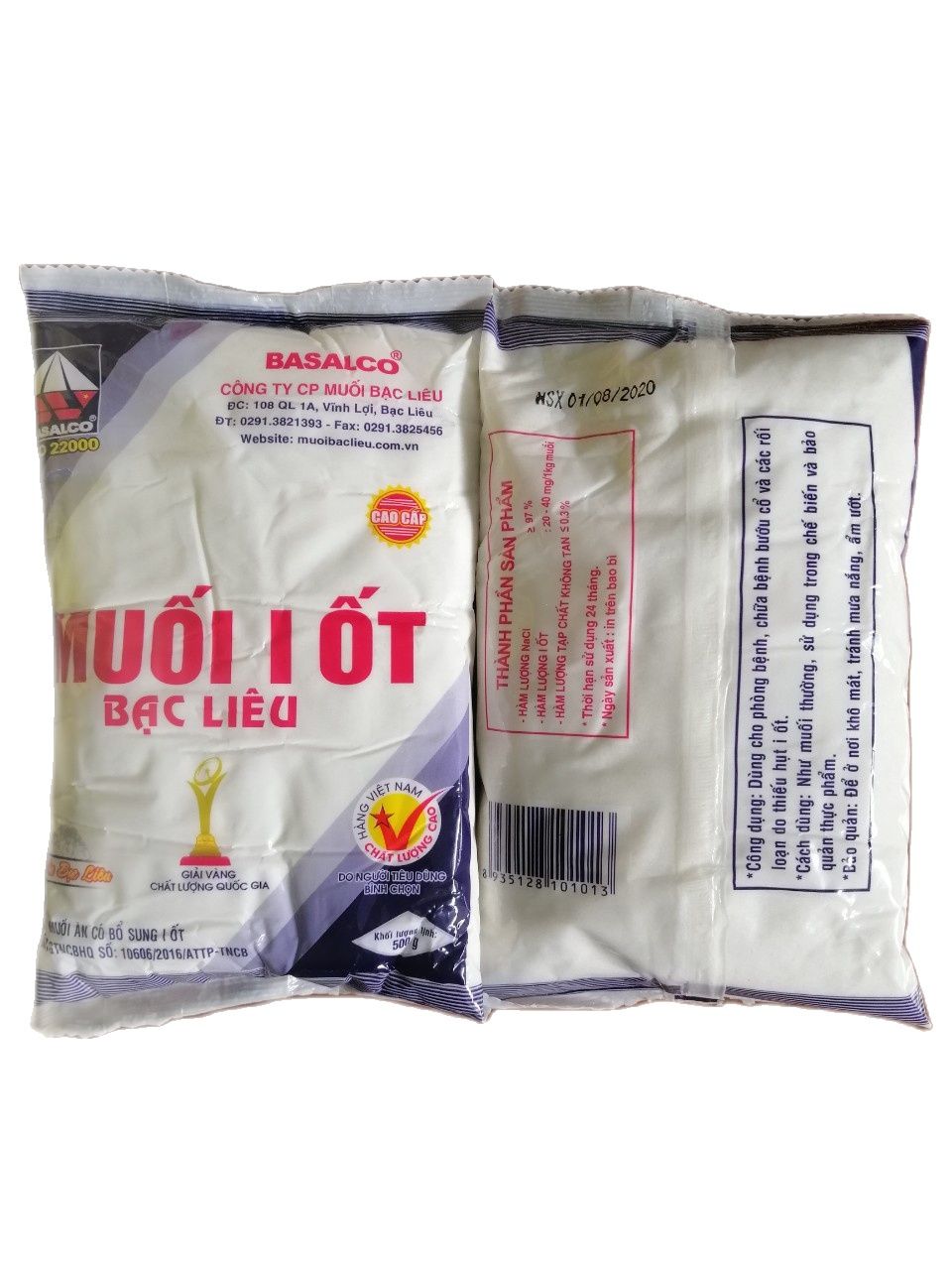 [HCM]Muối I Ốt Bạc Liêu 500g