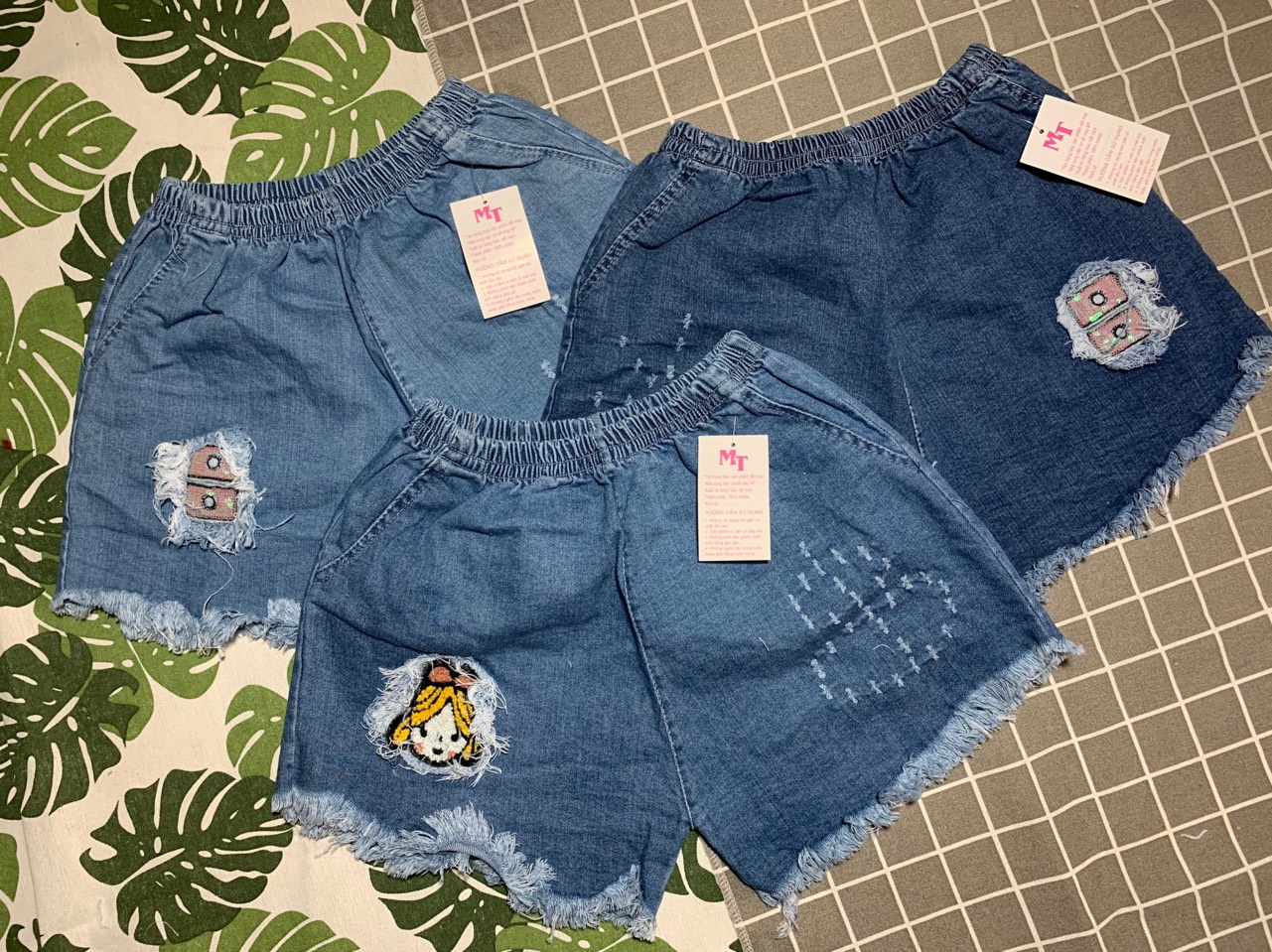 Quần short, quần đùi jean nữ thời trang lưng thun dễ mặc