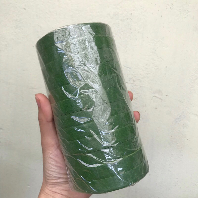 Lốc 6 cuộn Băng keo sáp quấn cành hoa kẽm nhung, hoa sáp