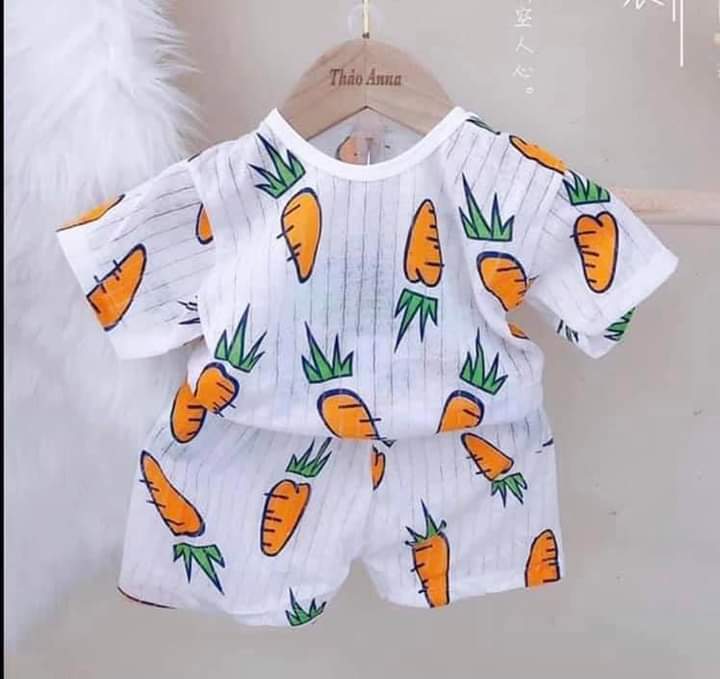 HCM - Combo 5 bộ cotton giấy cho bé trai bé gái