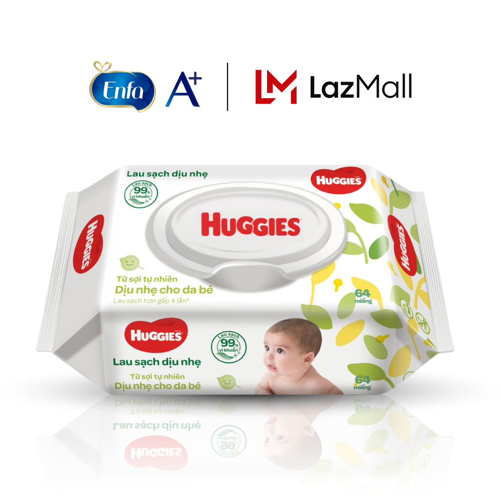 Quà tặng Enfa – Gói khăn ướt Huggies (64 tờ)