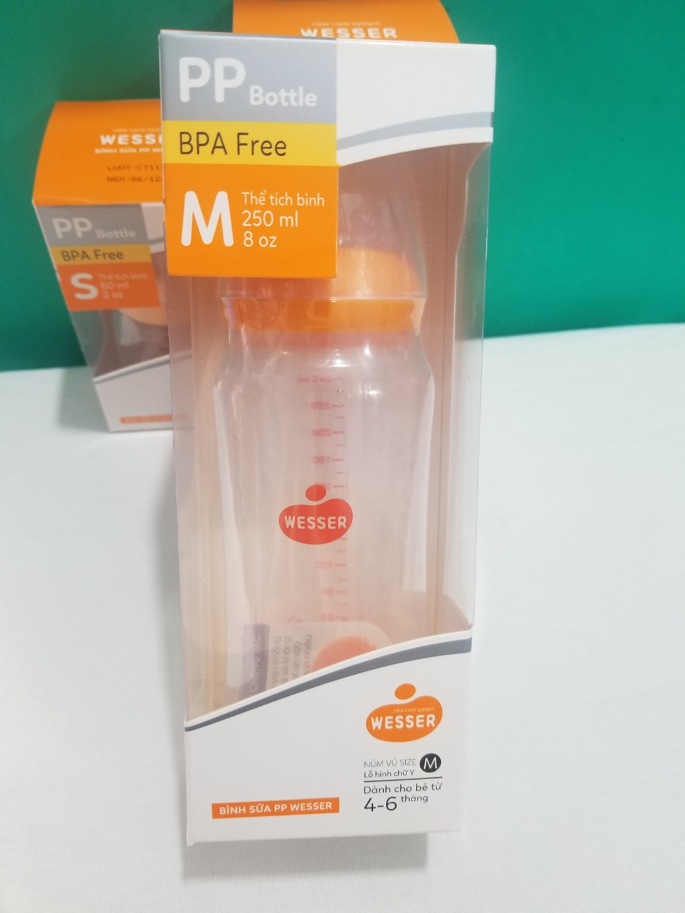 Bình sữa cổ hẹp wesser PP 60ml,140ml, 250ml