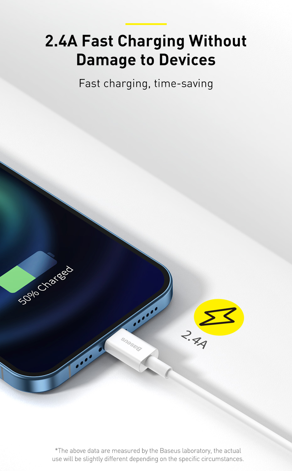 Cáp sạc lightning 2.4A Baseus Superior Series Fast Charging Data Cable cho iPhone/ iPad