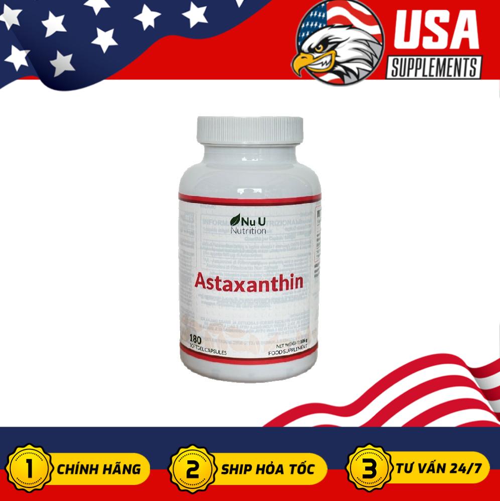 Nuu astaxanthin 12mg, viên uống tăng cường đề kháng, ngăn ngừa ung thư - hộp 180 viên