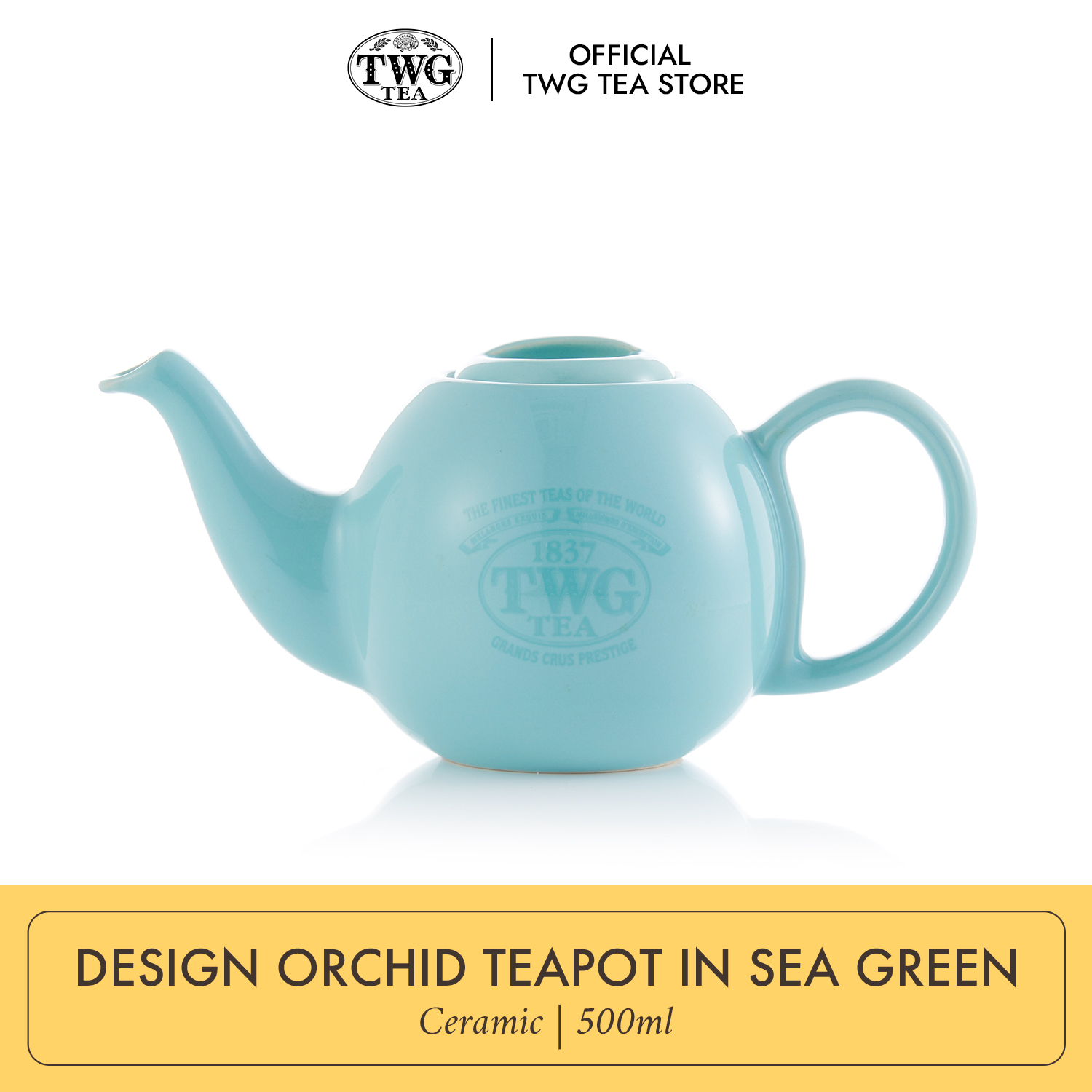 TWG Tea | Design Orchid Teapot in Ceramic in Sea Green | Lazada Singapore