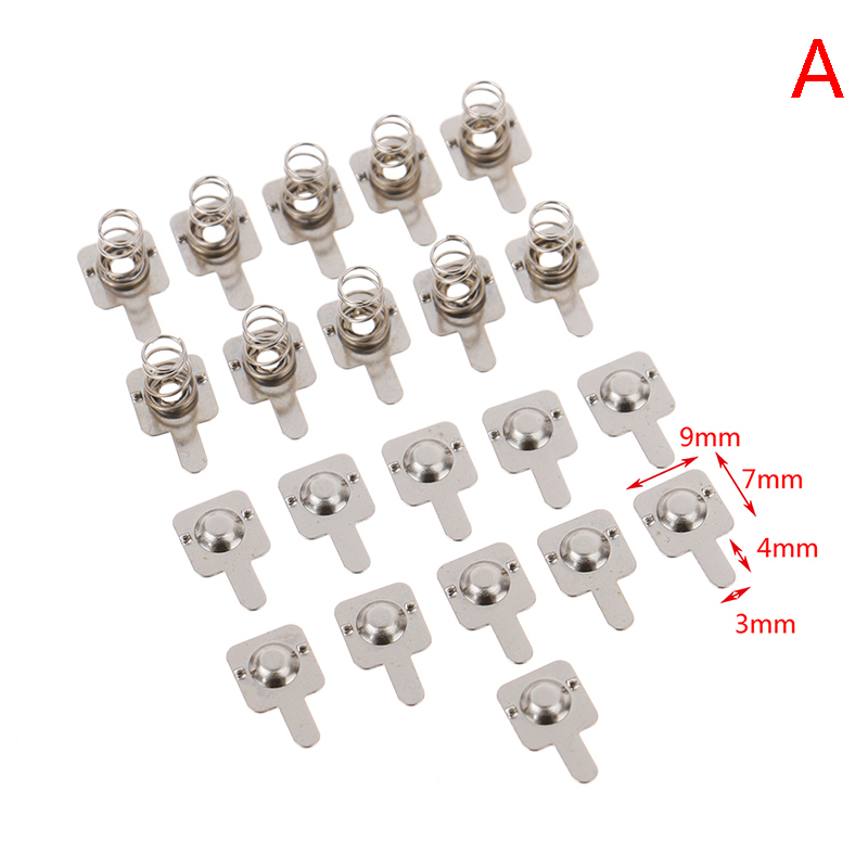 Bo 10pair Replacement Metal Batteries Spring Contact Plate Silver For AAA Batterie