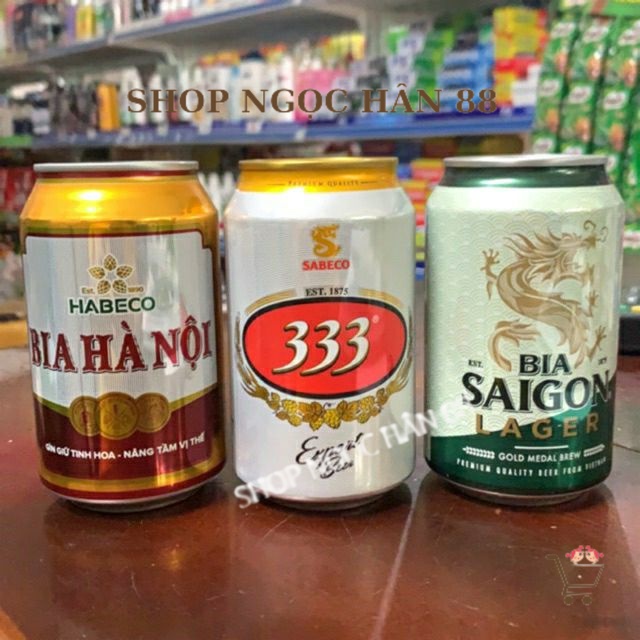 New 6 lon bia 333, hà nội , sài gòn lager 330ml