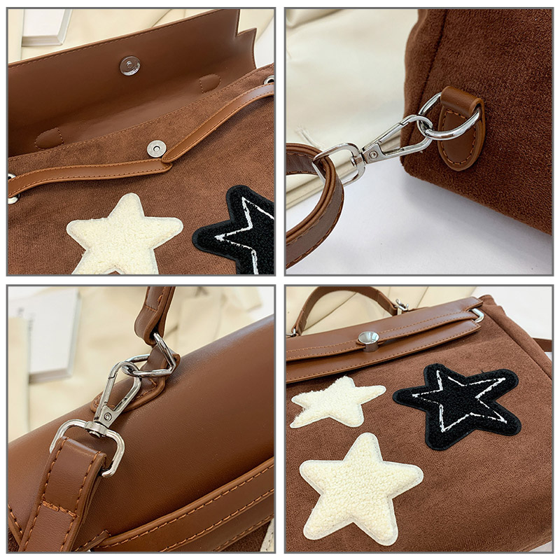 ELACCENT Women's Backpack New Star Large Capacity Spliced Leather Handbag