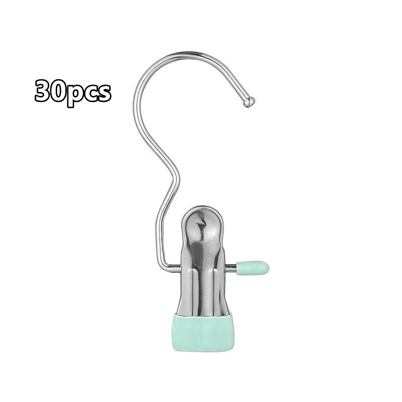Non-marking hook, clothes clip, multifunctional single hook jacket clip, hat socks, windproof pants clip, with hook, drying clip