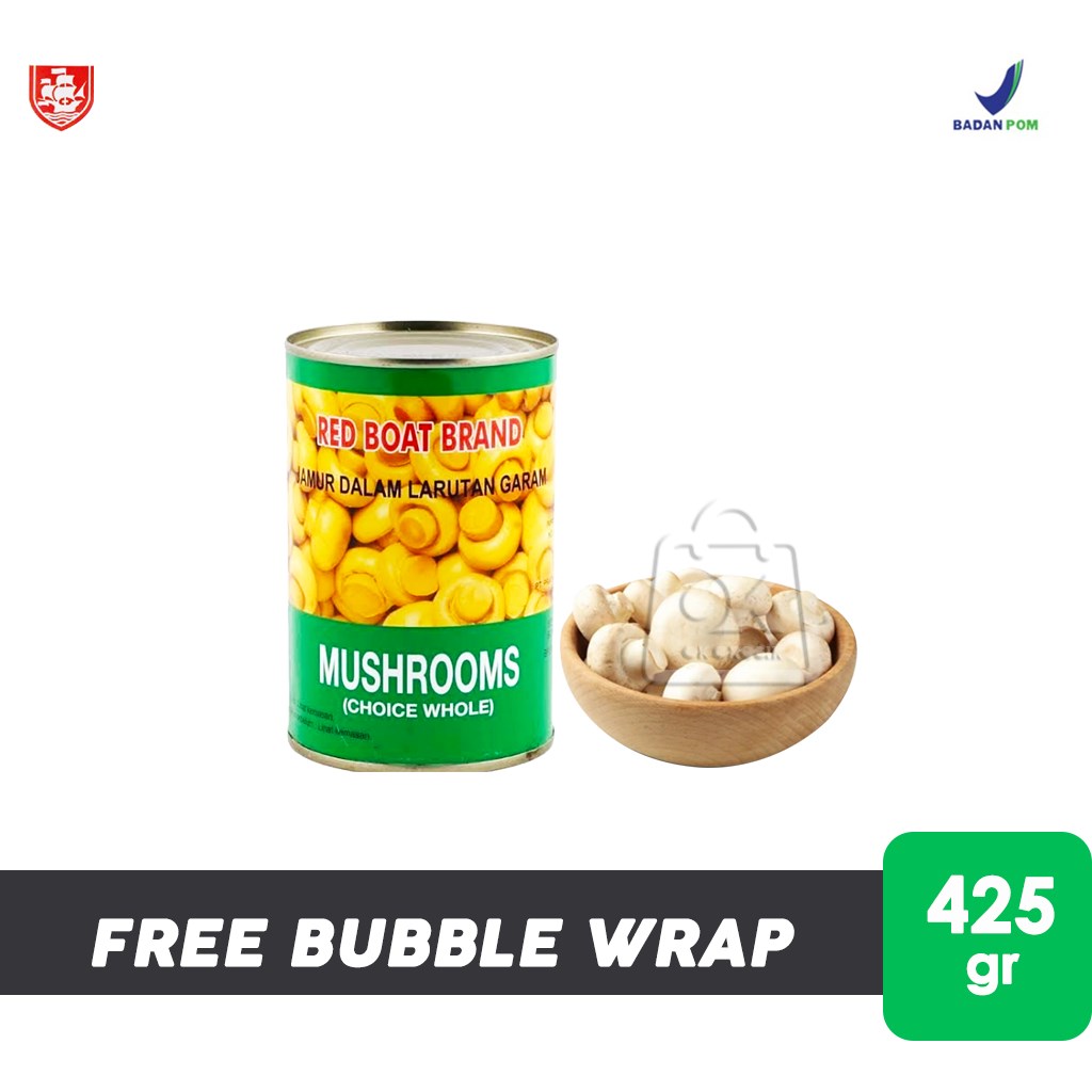 ( 425gr ) Red boat Mushroom / Jamur Kancing Kaleng Lazada Indonesia