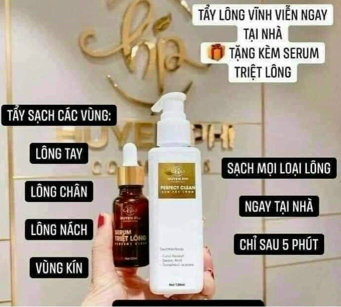 COMBO KEM TẨY LÔNG - SERUM HUYỀN PHI