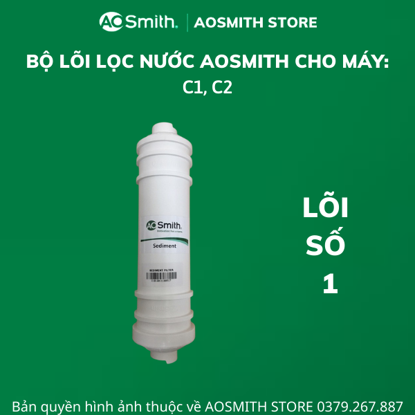 Bộ lõi lọc nước Aosmith dùng cho máy C1, C2