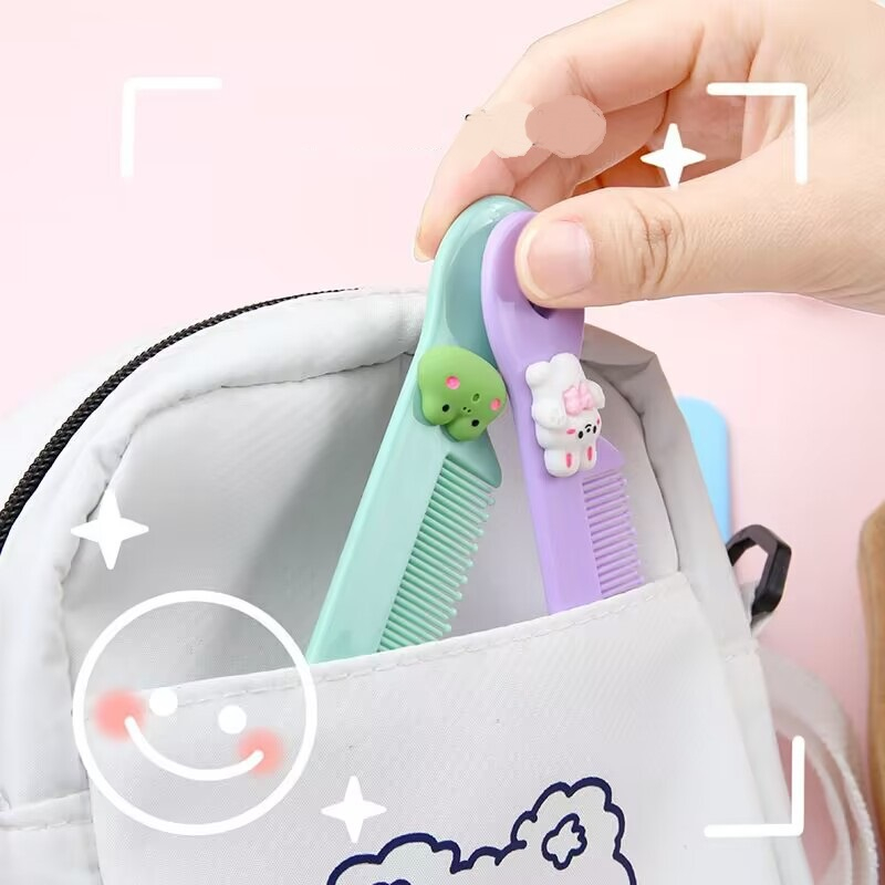 Lược chải tóc mini đính charm thú cưng dễ thương Bag U LUOCCHARM06