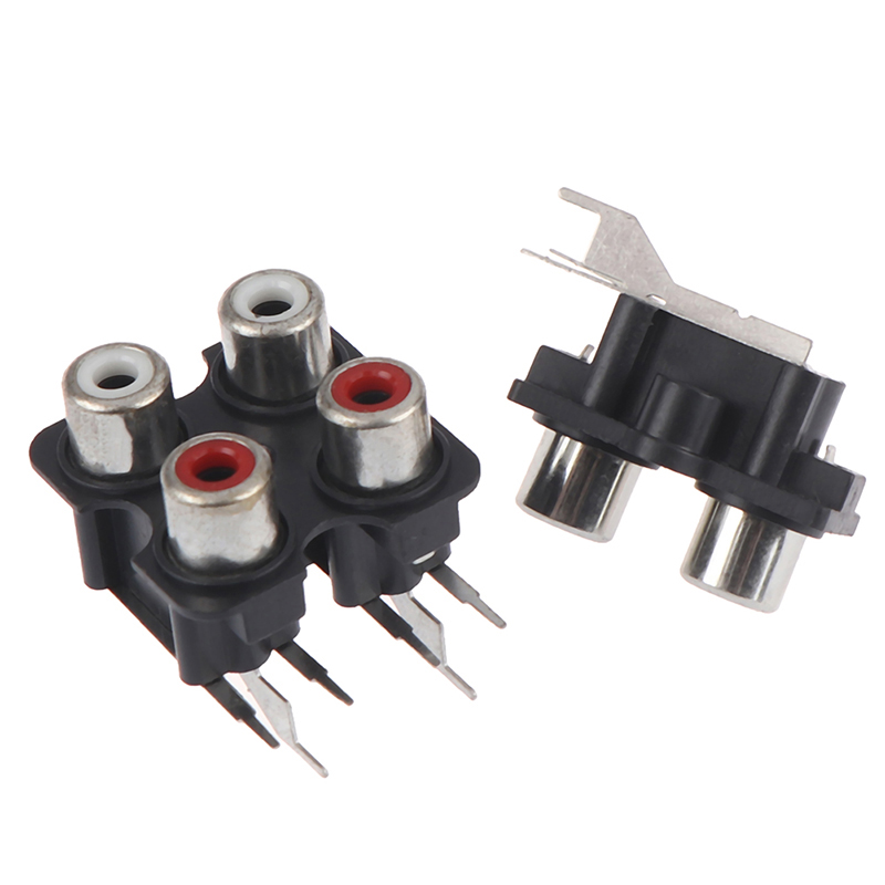 5Pcs%202/4%20hole%20RCA%20Female%20Stereo%20audio%20Jack%20AV%20Audio%20input%20socket%20Connector%20-%20Image%2010