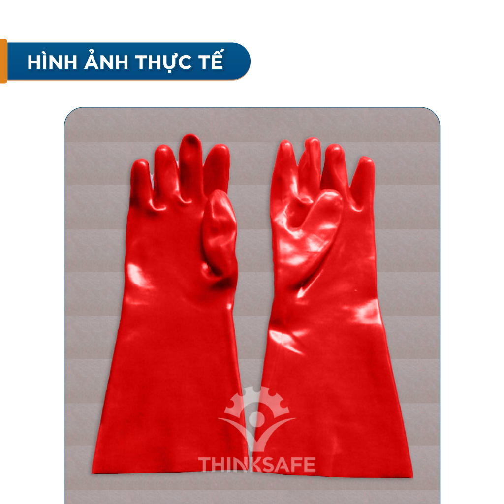 Găng tay chống hóa chất Deltaplus PVCC400 chống dầu, hóa chất chuyên dùng công việc cơ khí máy móc Bao tay - Thinksafe