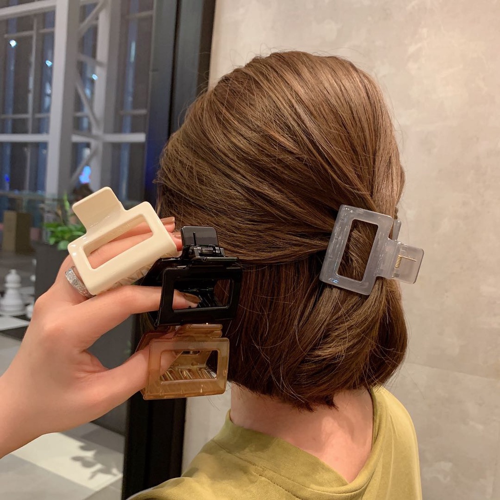 Kẹp tóc càng cua Vuông mini nhiều màu xinh