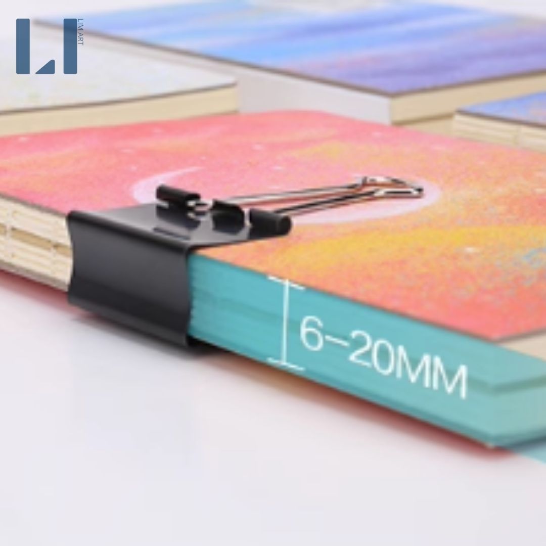 Kẹp bướm, kẹp giấy màu đen 51mm