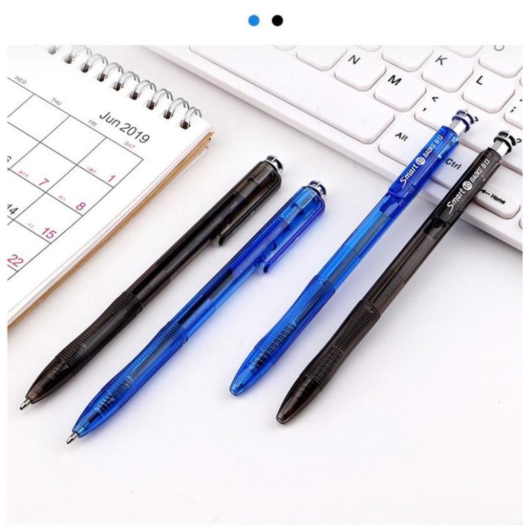 Bút bi xanh baoke b13 đầu bấm ngòi 1,0mm - bút bi xanh cao cấp văn phòng phẩm