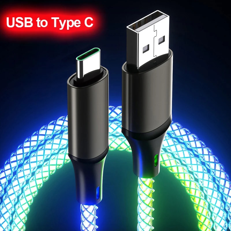 NEW%2066W%206A%20RGB%20Lights%20Fast%20Charging%20USB%20Type%20C%20Cable%20For%20Xiaomi%20POCO%20Samsung%20Huawei%20Phone%20Accessories%20For%20iPhone%20Car%20USB%20Charge%20Cord%20-%20Image%207