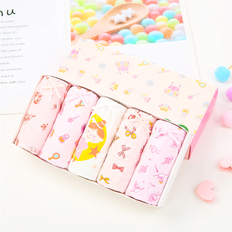 HOÀN TIỀN 15% - Set 5 quần chip cho bé gái Hộp 5 quần lót kháng khuẩn cho bé gái 1-12 tuổi chất cotton thoáng khí xuất Hàn cao cấp BBShine – C024