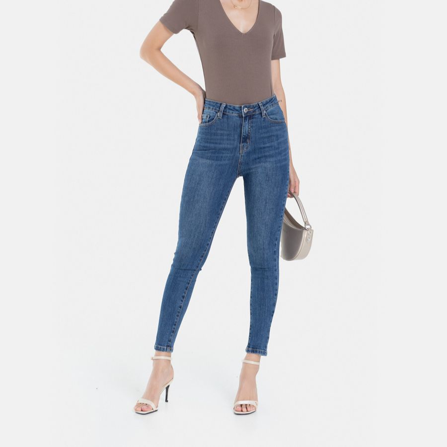 Quần Jean Dài Nữ Thời Trang JUNO Skinny Basic Trơn JNQDA004