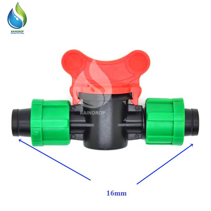 Van khóa nối thẳng 2 đầu ren vặn 16