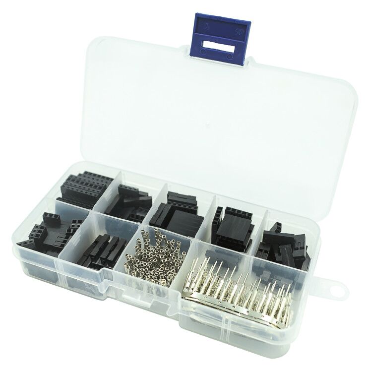 2.54mm Dupont Wire Bridge Cable 1/2/3/4/5/6/8 Pin Header Male + Female Connector Housing DIY Kit with Plastic Housing 310pcs