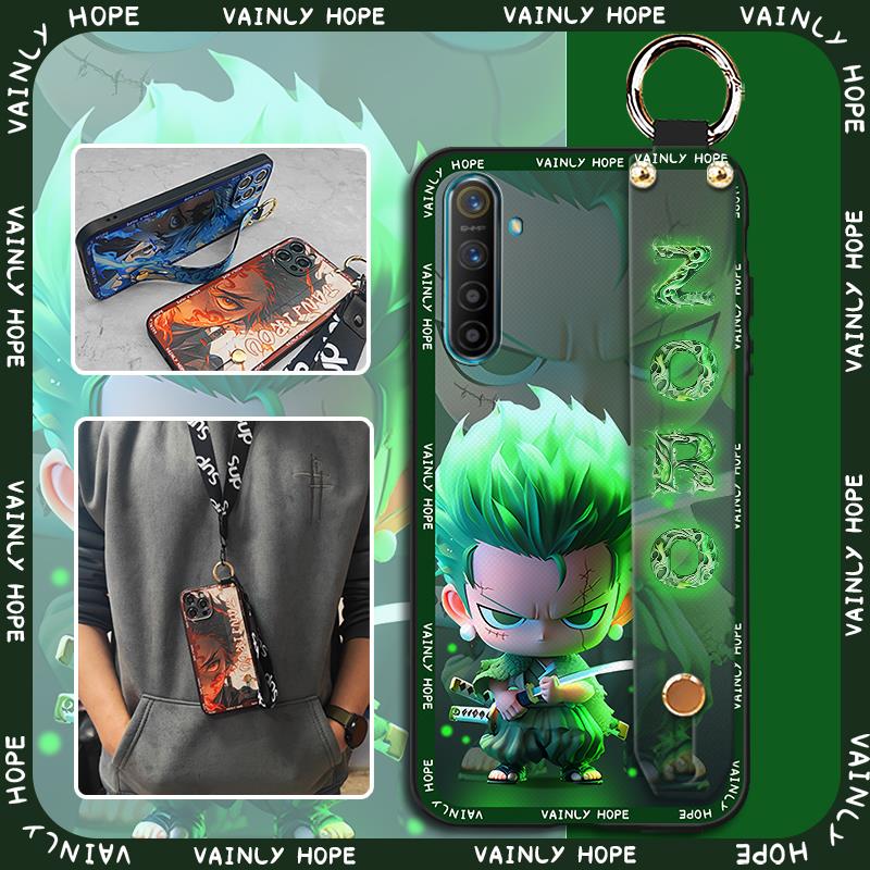 Lanyard Soft case Phone Case For OPPO Realme X2/Realme XT/K5 Cartoon Shockproof Dirt-resistant protective Silicone Cute. 