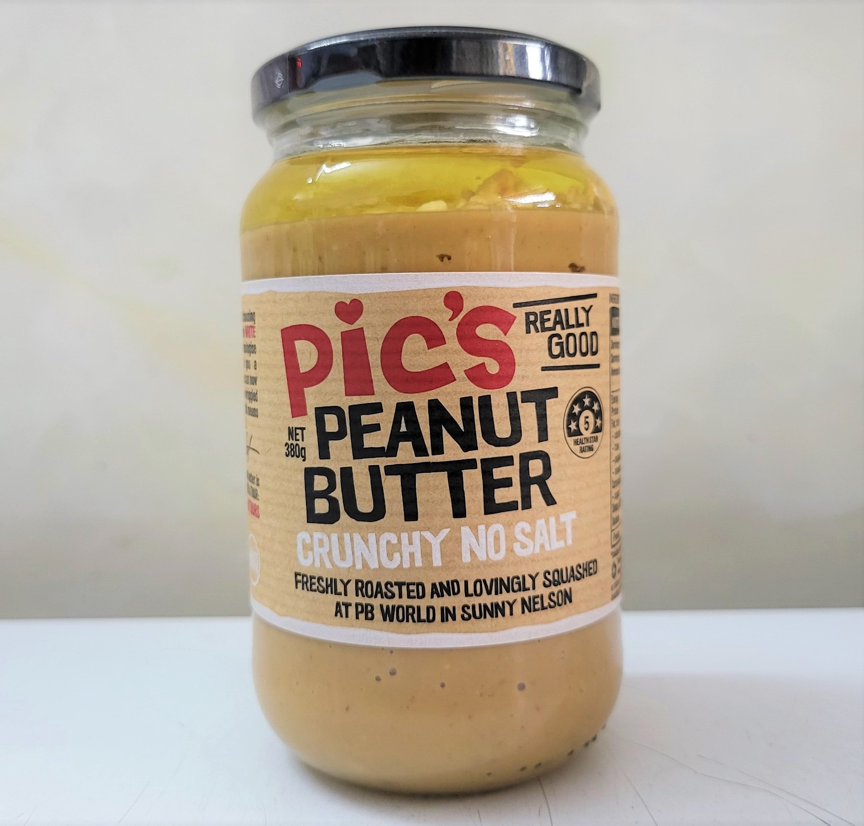 [LỌ LỚN 380g - NẮP ĐEN] BƠ ĐẬU PHỘNG LẠT [New Zealand] PICS (No salt) Peanut Butter Crunchy (nvt)