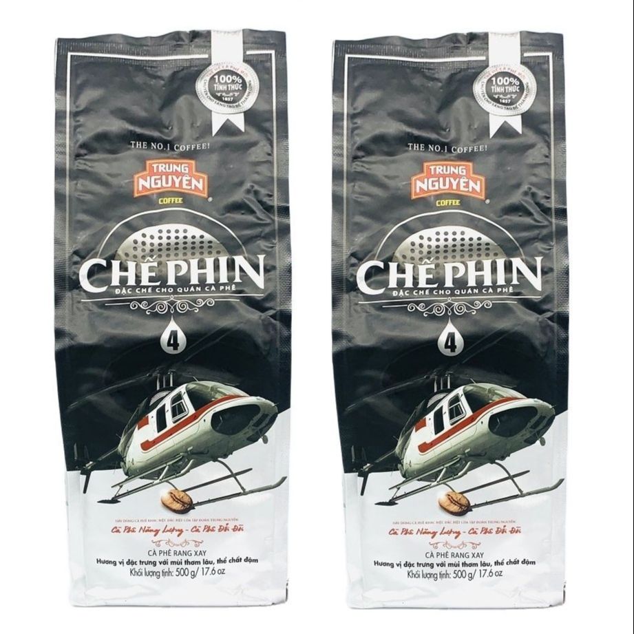 ( 02 GÓI - CP4) CHẾ PHIN SỐ 4 - 500GAM/ TÚI - Cà phê pha phin Trung Nguyên