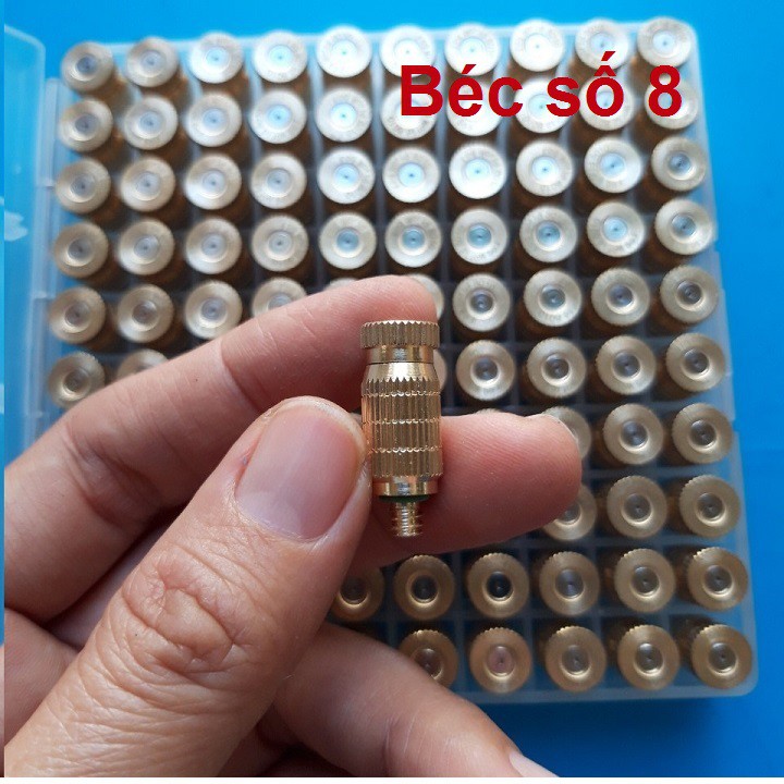 Béc phun sương đồng đủ hàng từ số 1 đến số 8